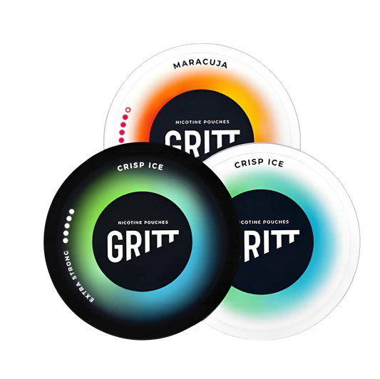 Gritt Arctic Passion Mixpack nicotine pouches with refreshing mint, passion fruit, and berry flavors