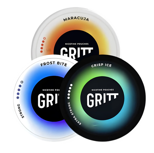 Gritt Chill Blend Trio Mixpack – strong slim nicotine pouches with mint and menthol flavours