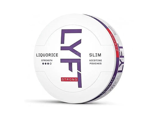 Lyft Liquorice Strong Slim is all white nicotine pouches with high nicotine content. The taste of licorice is clear and contains elements of anise and salmiak. Let the scent and taste of real licorice take you back in time and let the round and soft taste explode.